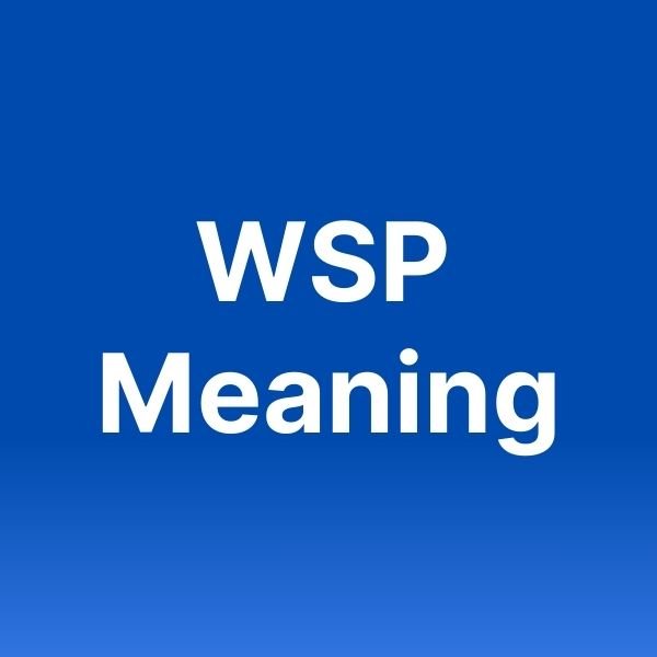 wsp meaning in text